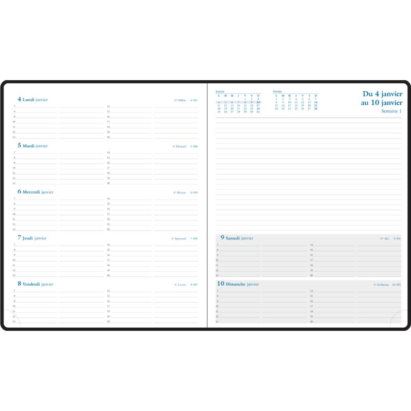 EXACOMPTA Espace 22 Desk Diary 2027 Barbara, black
