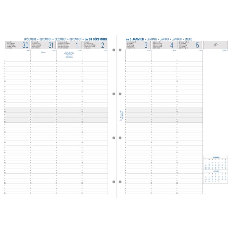 EXACOMPTA Recharge Agenda Exatime 29, 2026