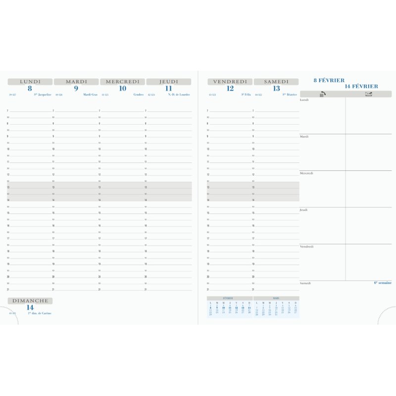 EXACOMPTA Agenda de bureau Horizon 27 2026 Barbara, noir