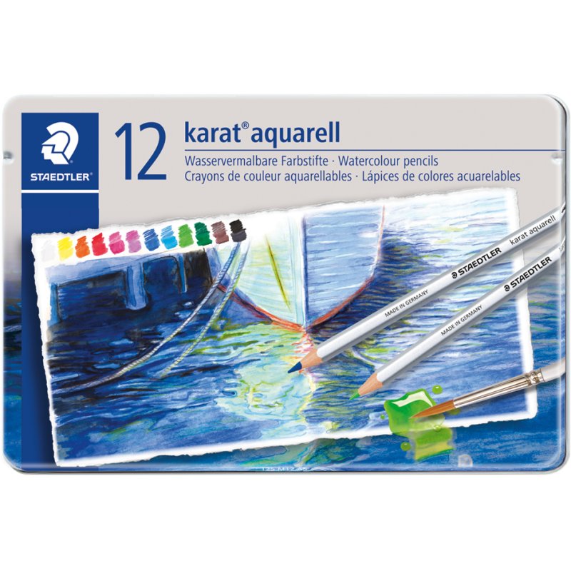 STAEDTLER pastels aquarelle karat, étui métallique, 48 pièces