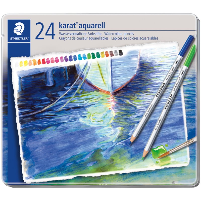 STAEDTLER pastels aquarelle karat, étui métallique, 48 pièces