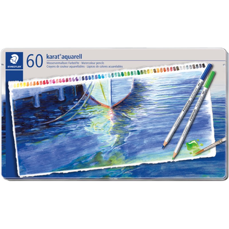 STAEDTLER pastels aquarelle karat, étui métallique, 48 pièces