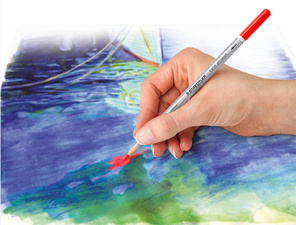 STAEDTLER aquarelkleurpotloden karat, metalen etui, 12 stuks