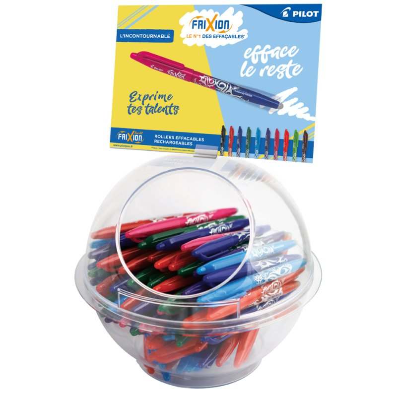PILOT FRIXION BALL erasable gel roller, 0.7 mm, assorted colours, 108 pieces