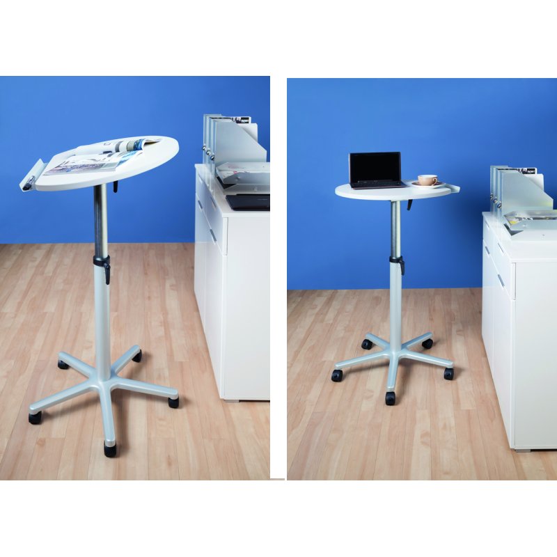 MAUL table de travail, hauteur réglable, blanc, 60×51 cm