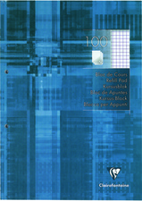 Clairefontaine schoolblok A4, geruit, blauw, 100 vel