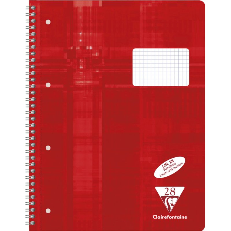 Clairefontaine bloc de cours A4, ligné avec marge, 80 feuilles