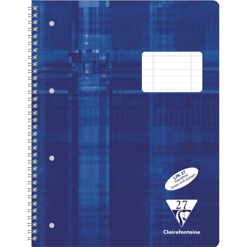Clairefontaine bloc de cours A4, ligné avec marge, 80 feuilles