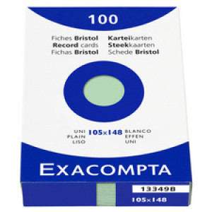 EXACOMPTA systeemkaarten A6 blanco, azuurblauw, 100 stuks