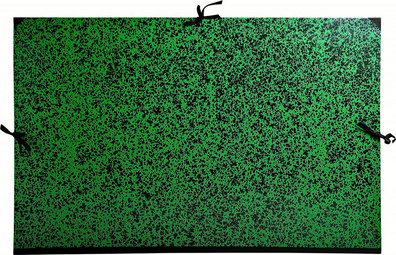 EXACOMPTA tekenmap Anonay, zwart/groen gemarmoreerd, 640×760 mm, 30 mm capaciteit