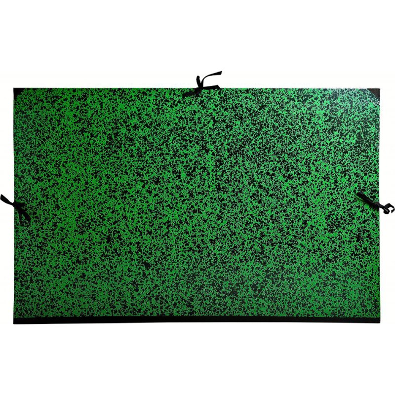 EXACOMPTA chemise à dessin Annonay, noir/vert marbré, 320×450 mm, A3