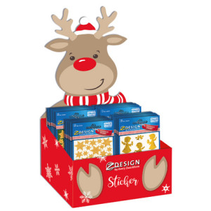 AVERY Zweckform ZDesign kerstmisstickers Bestseller, 8 motieven, 80 pakjes