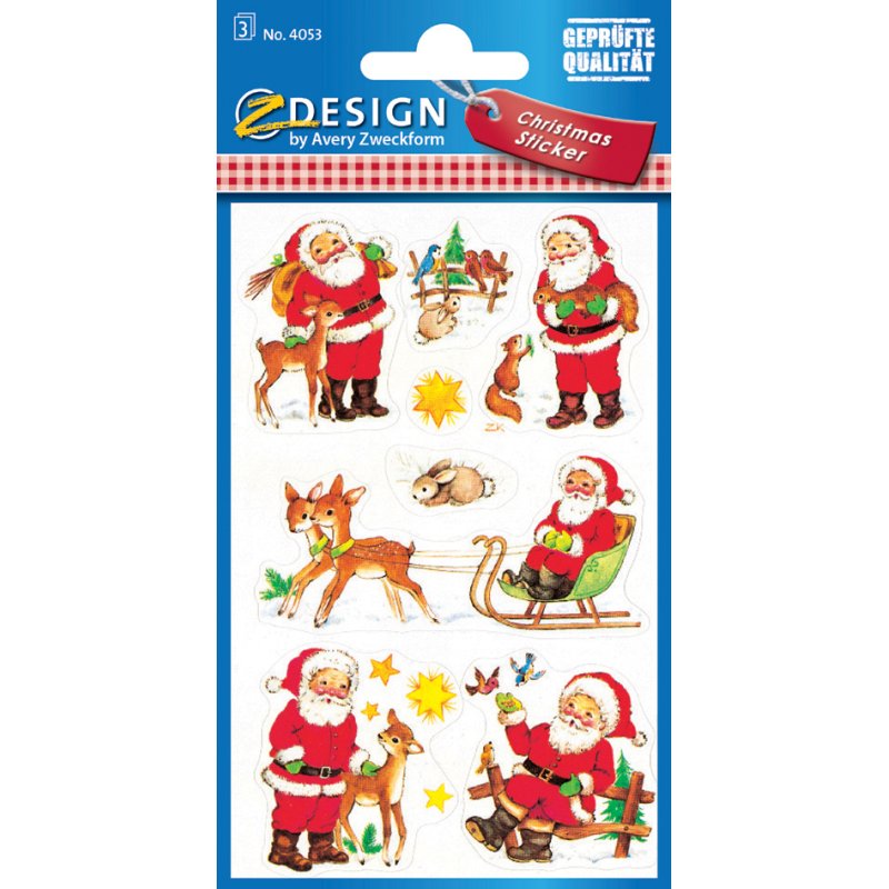 AVERY Zweckform meervoetzinsstickers Kerstbomen, papier, 3 vel