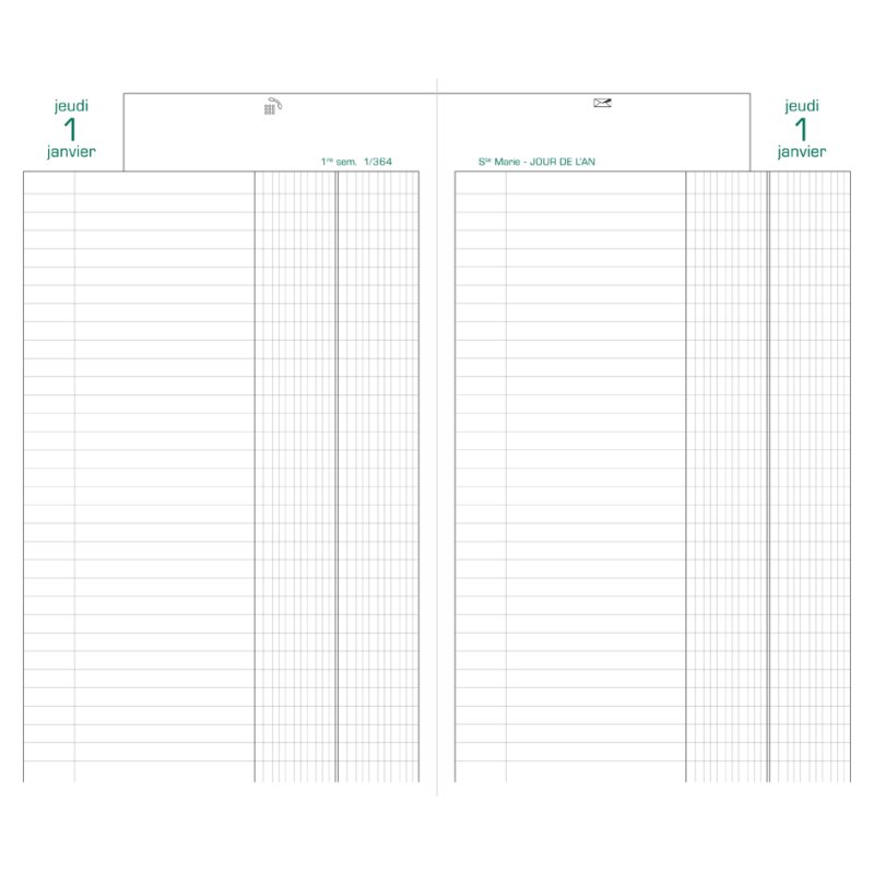 EXACOMPTA Agenda Banquier large, 1 part, 2027, black