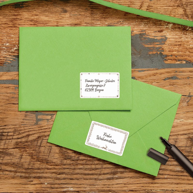 AVERY Zweckform etiketten Kerstmis-stickers Sterren, goudprinting, beschriftingsveld, 6 stuks