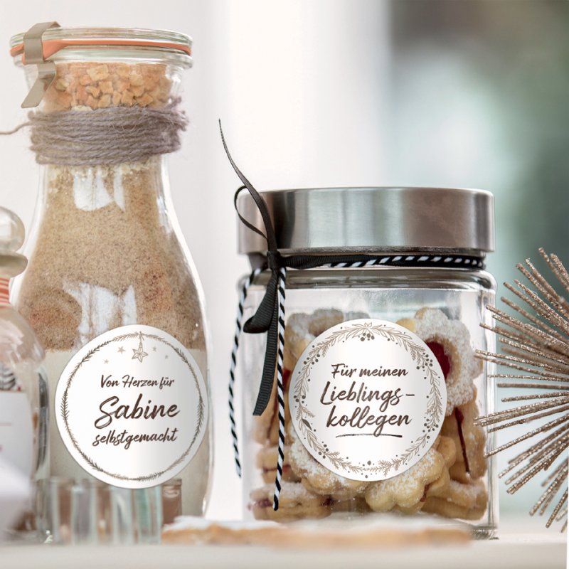 AVERY Zweckform etiketten Kerstmis-stickers Sterren, goudprinting, beschriftingsveld, 6 stuks