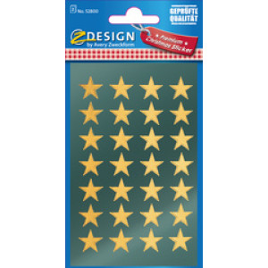 Avery design kerststerren-stickers goud