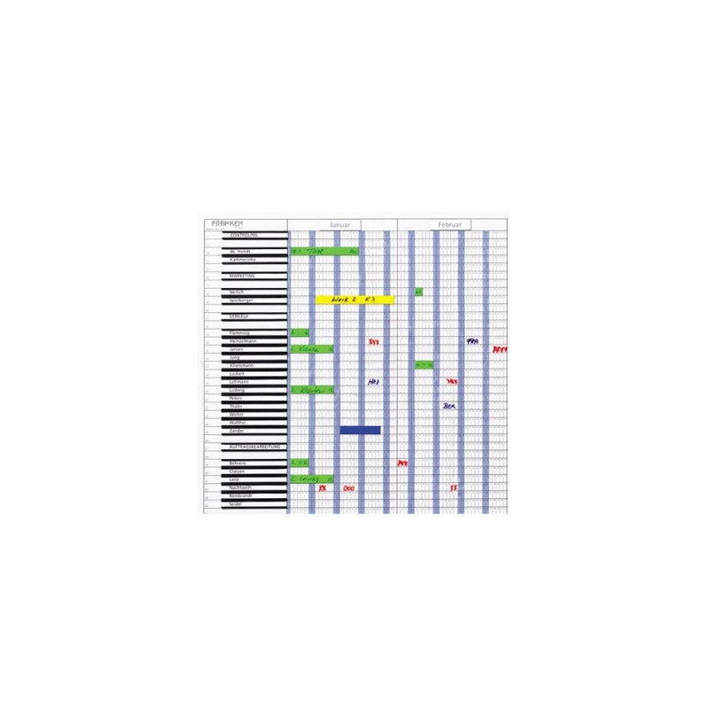 FRANKEN jaarplanner JETPLANER, magnethaftend, beschrijfbaar, 90 posities