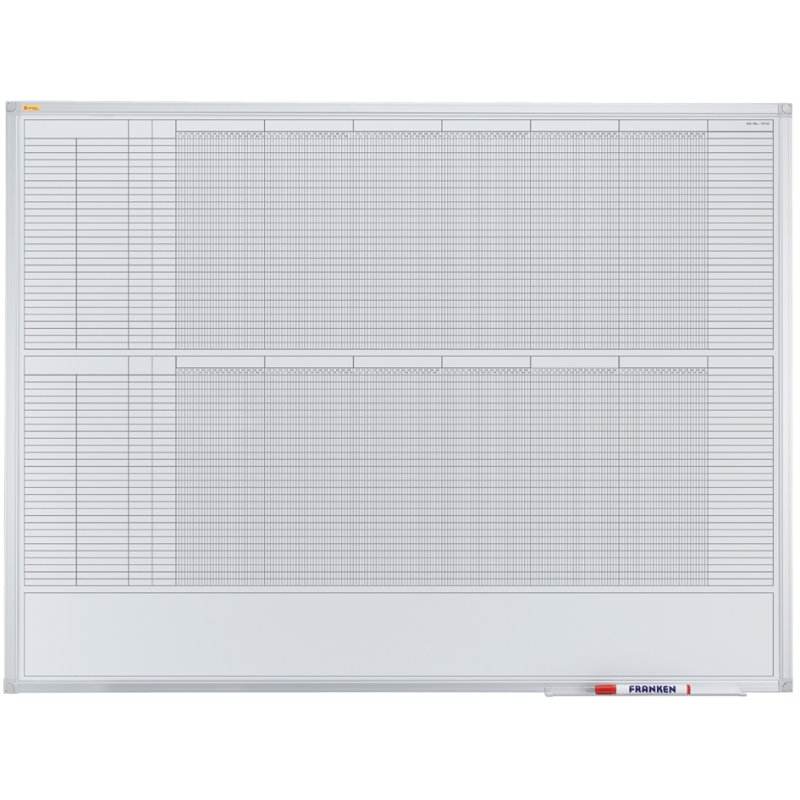 FRANKEN calendrier annuel X-tra! Line, blanc, magnétique, 1200×900 mm