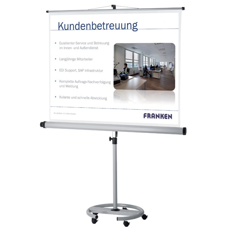 FRANKEN paravent mobile Mobil, 2000×2000 mm, blanc mat, hauteur réglable