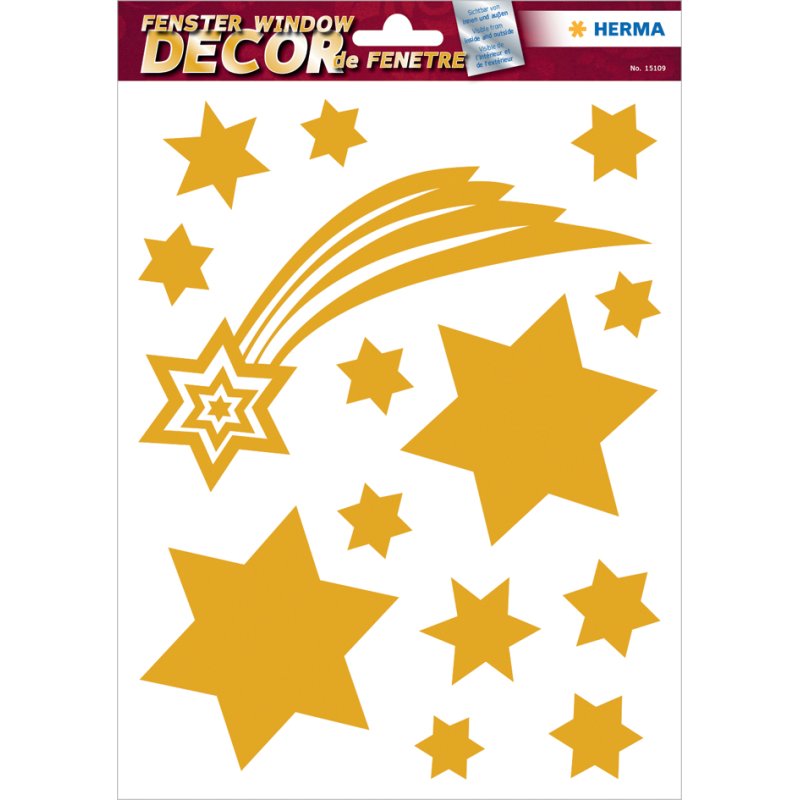 HERMA sticker fenêtre Père Noël joyeux, réutilisable, 210×297 mm, autocollant