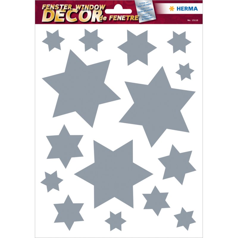 HERMA sticker fenêtre Père Noël joyeux, réutilisable, 210×297 mm, autocollant