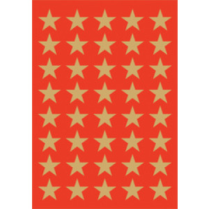 Gouden ster-stickers 33 mm, feestdecoratie