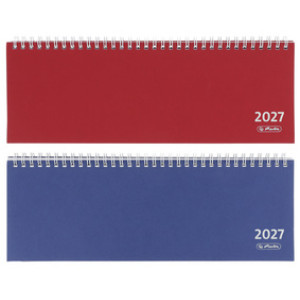 herlitz bureaukalender Colour 2027, 307 x 105 mm, spiraalbinding, kleuren gesorteerd