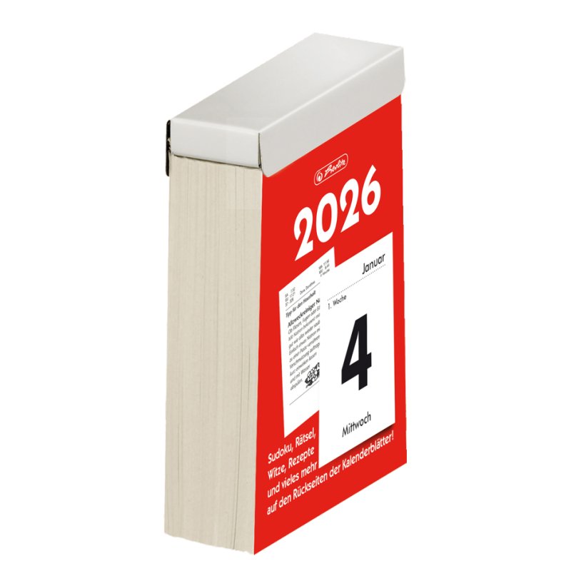 herlitz dagkalender abreekblok, 65 x 100 mm, 2027