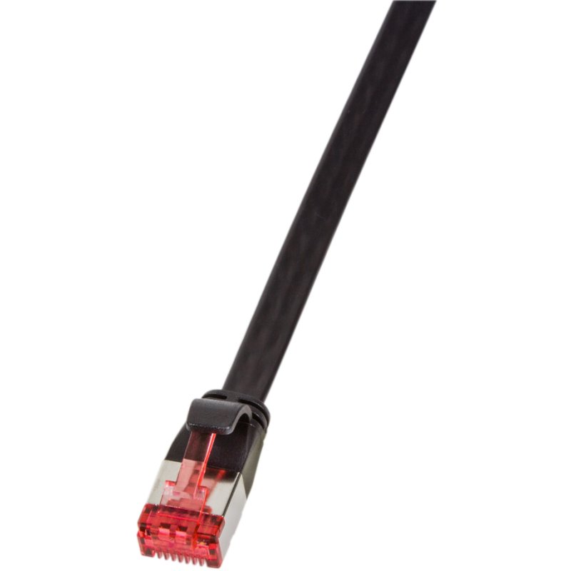 LogiLink Professional câble de brassage plat Cat 6A S/FTP, blanc, 2 mètres