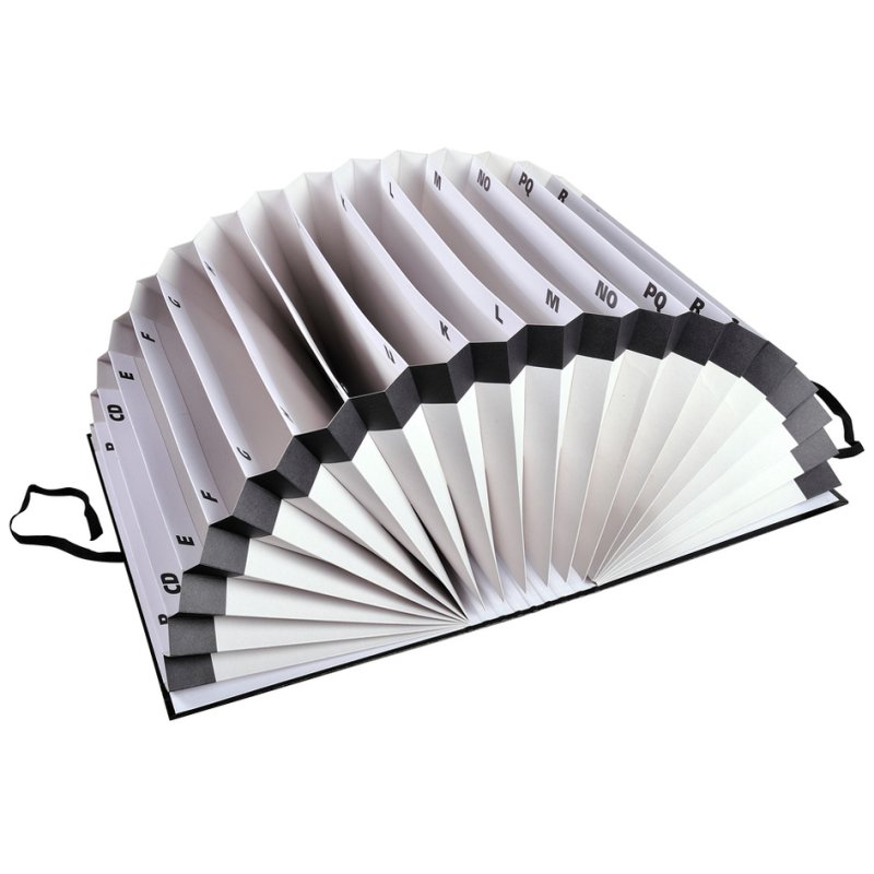 EXACOMPTA sorting folder A-Z, A4, black, 20 compartments