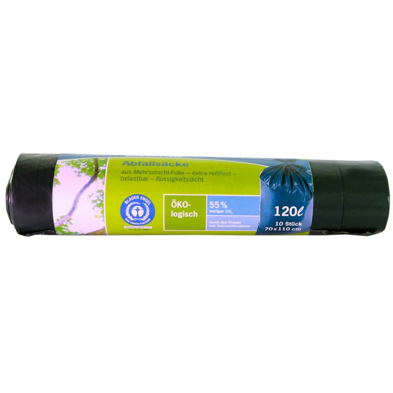 Secolan afvalzakken, blauw/zwart, 120 liter, extra sterk