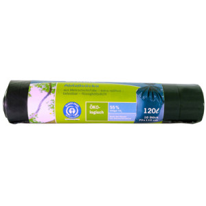 Secolan afvalzakken, blauw/zwart, 120 liter, extra sterk