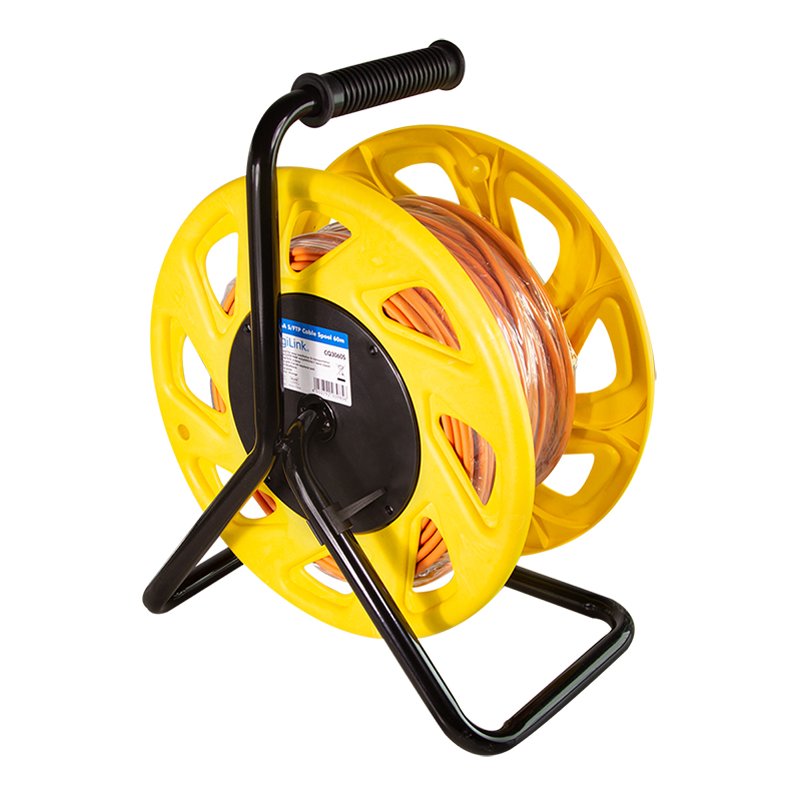 LogiLink Professional bobine de câble réseau Cat. 6A, S/FTP, orange, 60 m