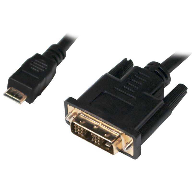 LogiLink Mini HDMI vers DVI-D câble, noir, 1,0 mètre
