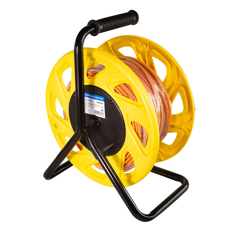 LogiLink Bobine de câble réseau professionnel Cat. 6A, 90 m, orange, S/FTP