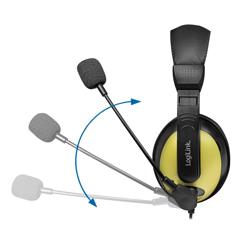 LogiLink headset High Quality, black/gold, 3.5 mm connection