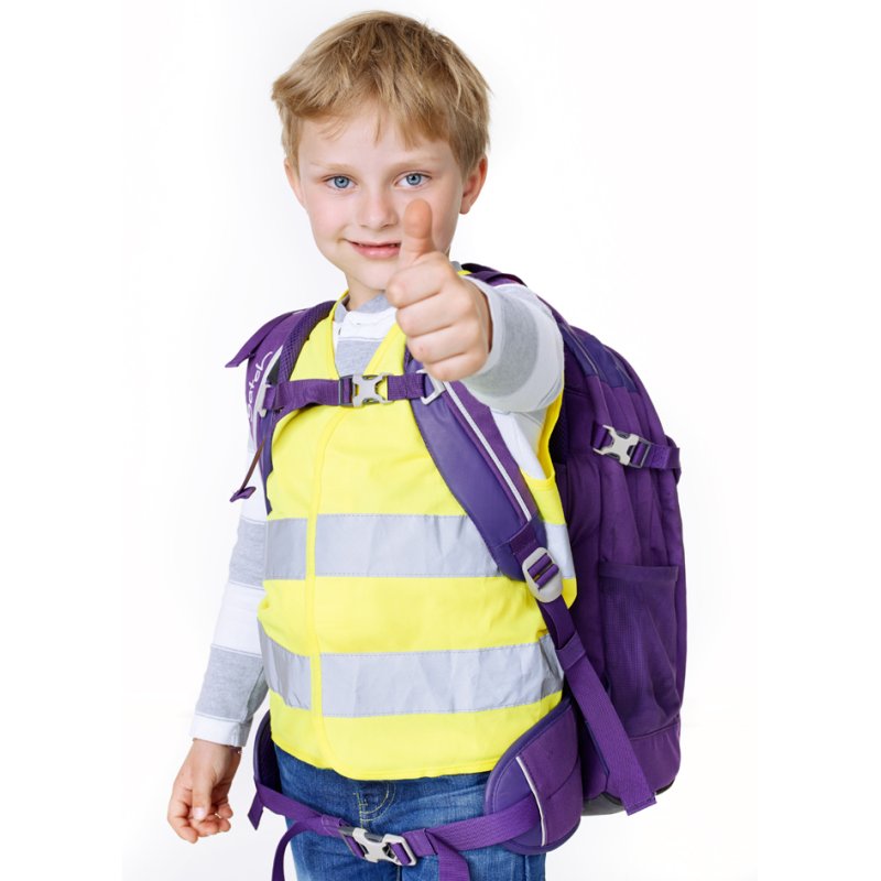 IWH Gilet de sécurité enfant, DIN EN 17353, jaune, 5-12 ans