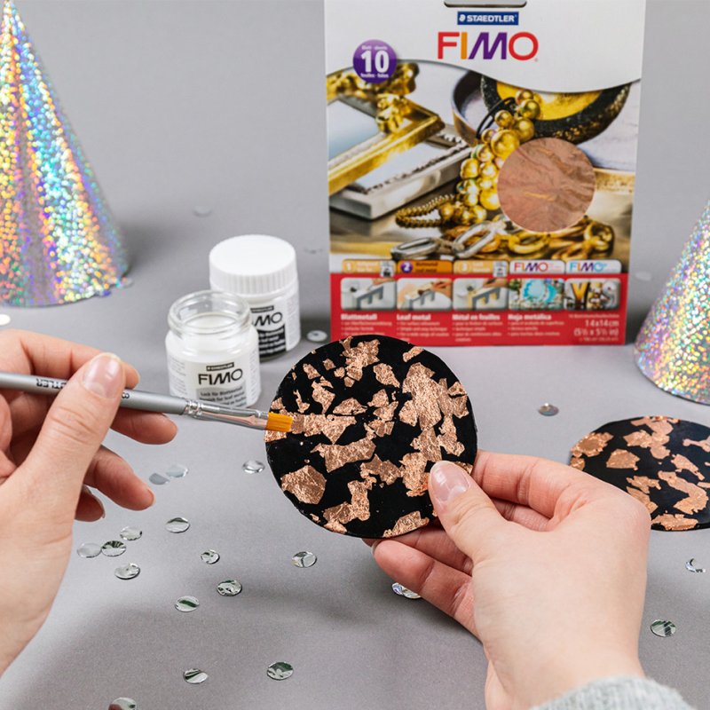 FIMO feuille métallique, or, 10 feuilles