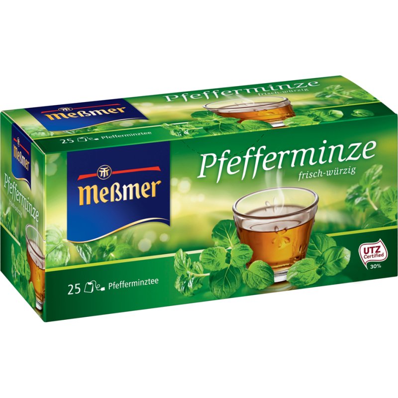 Messmer Peppermint tea, fresh and herbal, 25 tea bags