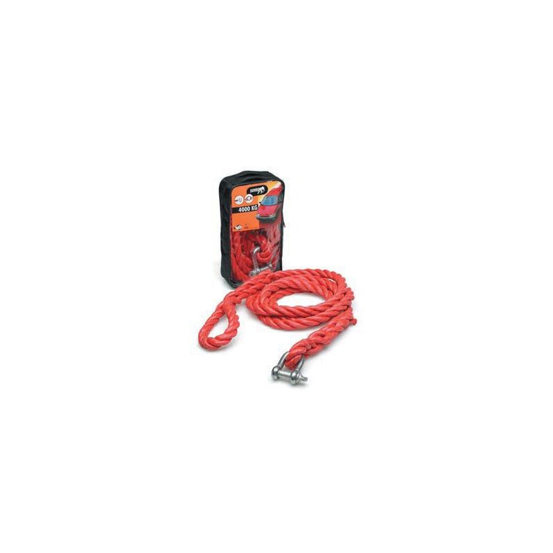 IWH sleepkabel auto Jumbo, 4.000 kg, met sluiting, rood