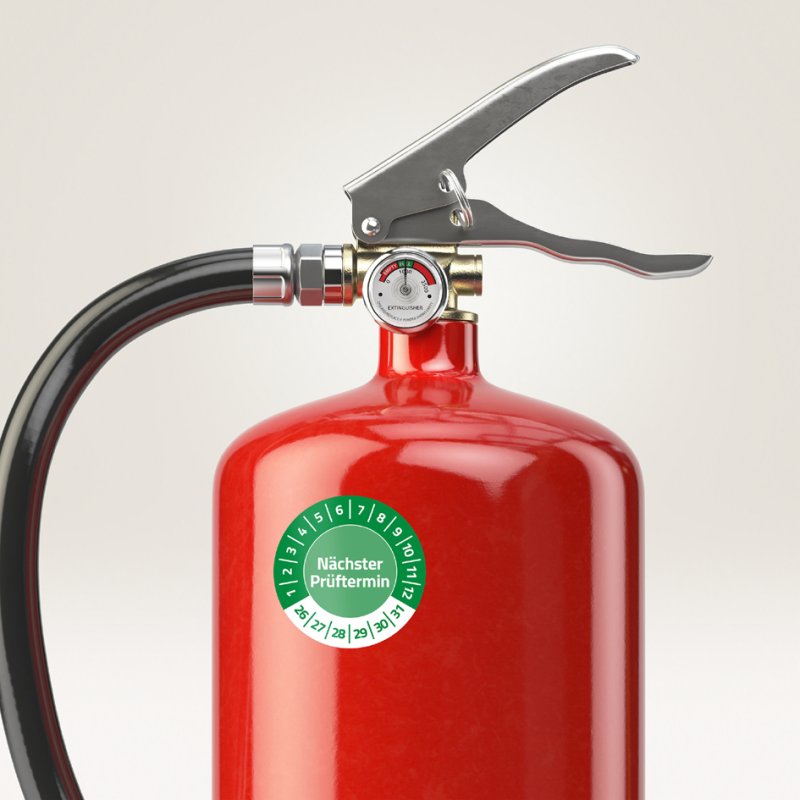 AVERY Zweckform controlestickers Volgende inspectie 2026-31, groen, 20 mm, 120 stuks