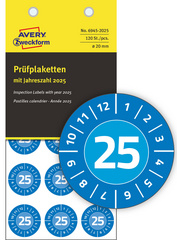 AVERY Zweckform controleplaketjes 2026, afpelbaar, groen, 20 mm