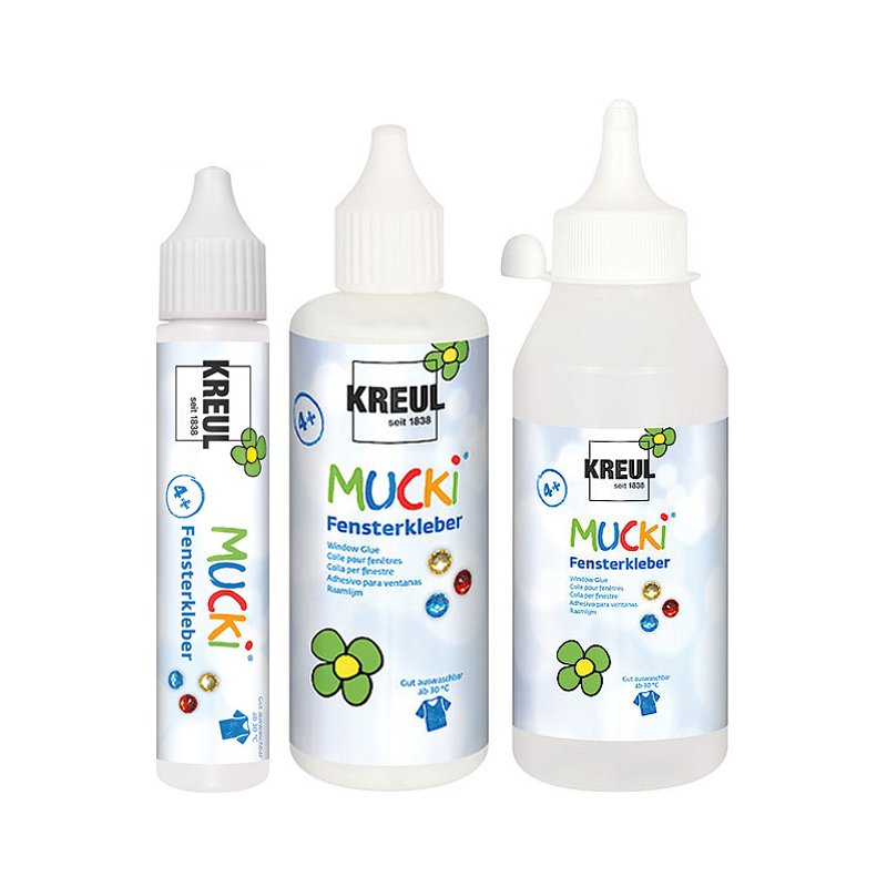 KREUL colle pour vitres MUCKI, sans solvant, complètement amovible, 250 ml