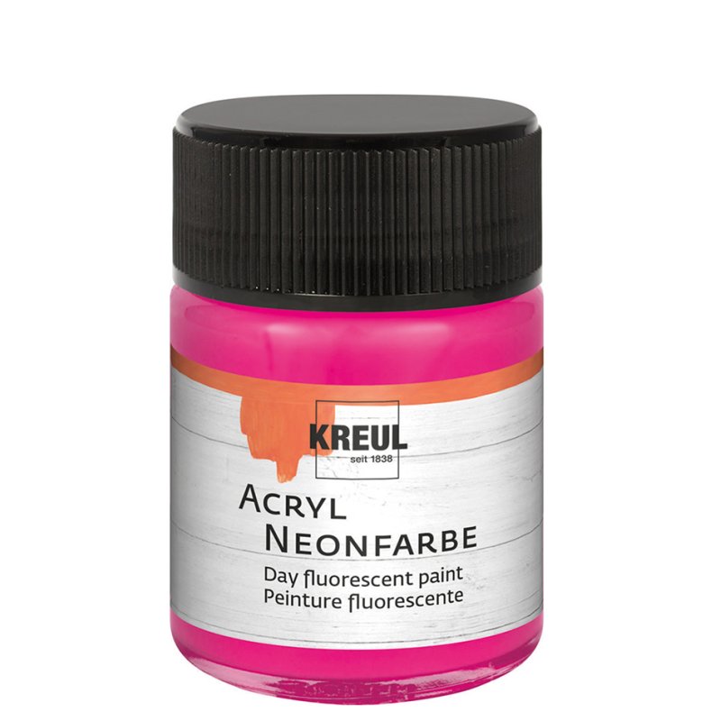 KREUL peinture acrylique néon, jaune néon, 50 ml
