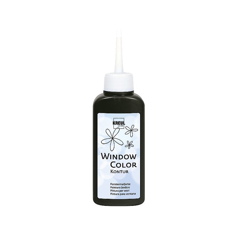 KREUL peinture pour vitres, transparent, base aqueuse, 80 ml