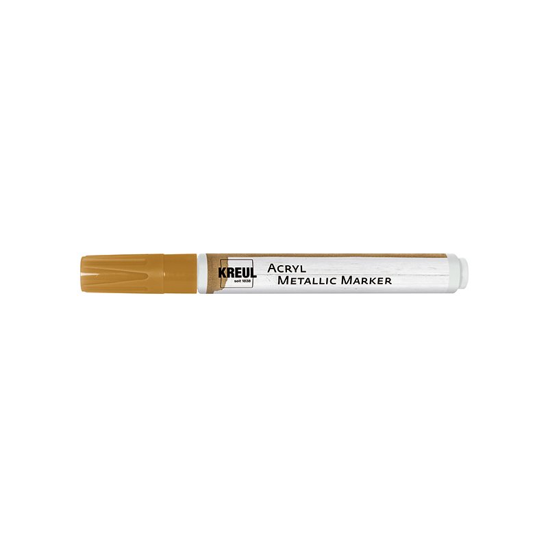 KREUL acryl metallic marker medium, goud, ronde punt, 2-4 mm