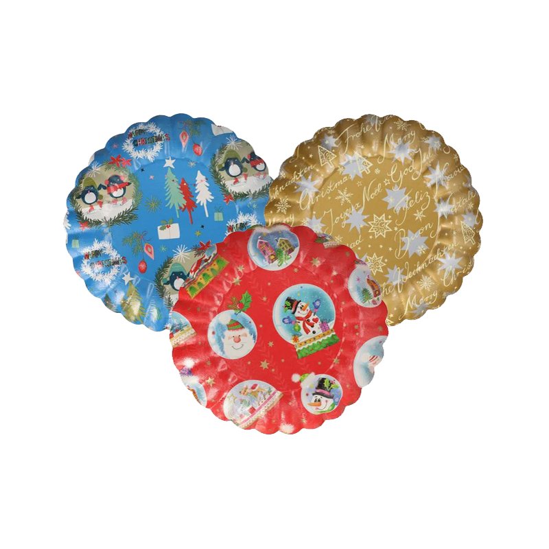 STARPAK calendrier de l'avent rond, diamètre 23 cm, décorations de Noël colorées, 2 pièces