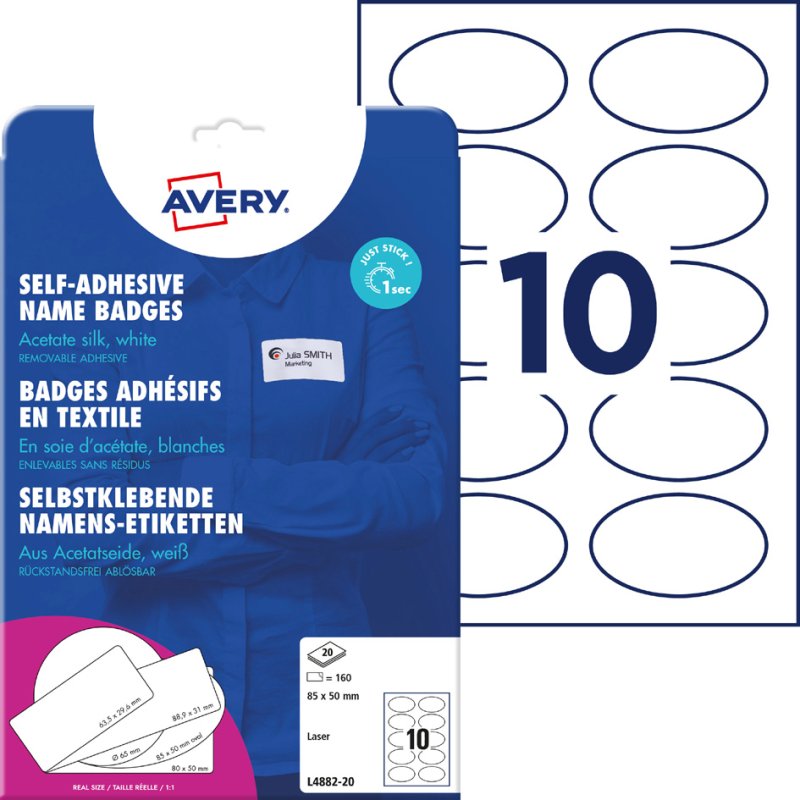 AVERY Zweckform étiquettes adhésives, 80×50 mm, blanc, 200 pièces