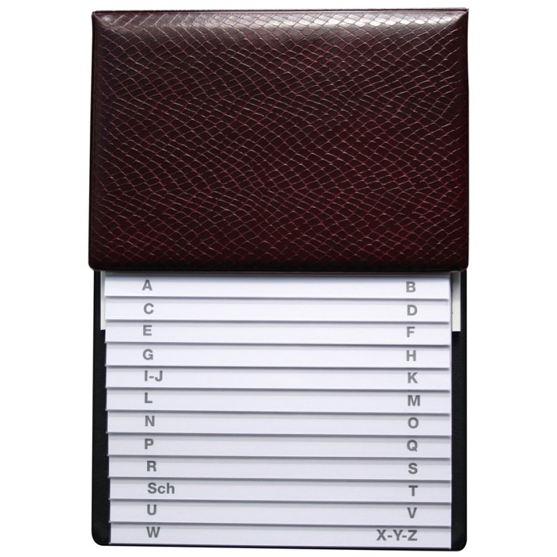 RNK Verlag Répertoire téléphonique, rouge vin, format bureau, 12 feuillets de registre